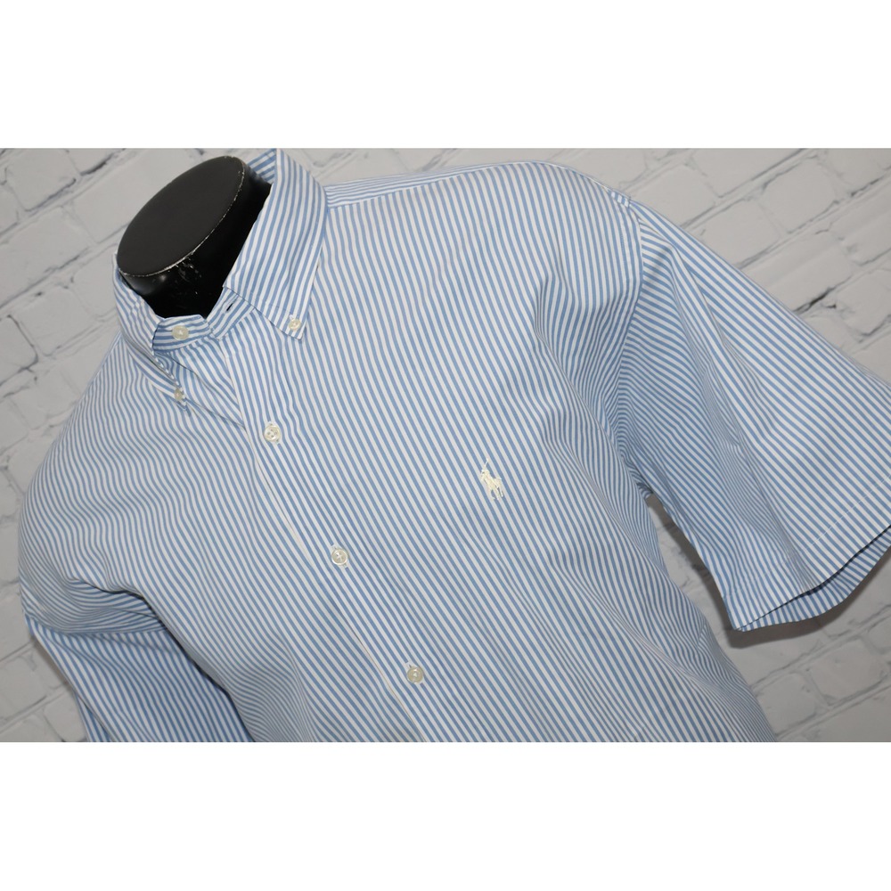 Polo Ralph Lauren Blake Dress Shirt Men XXL Blue White Striped Button Down